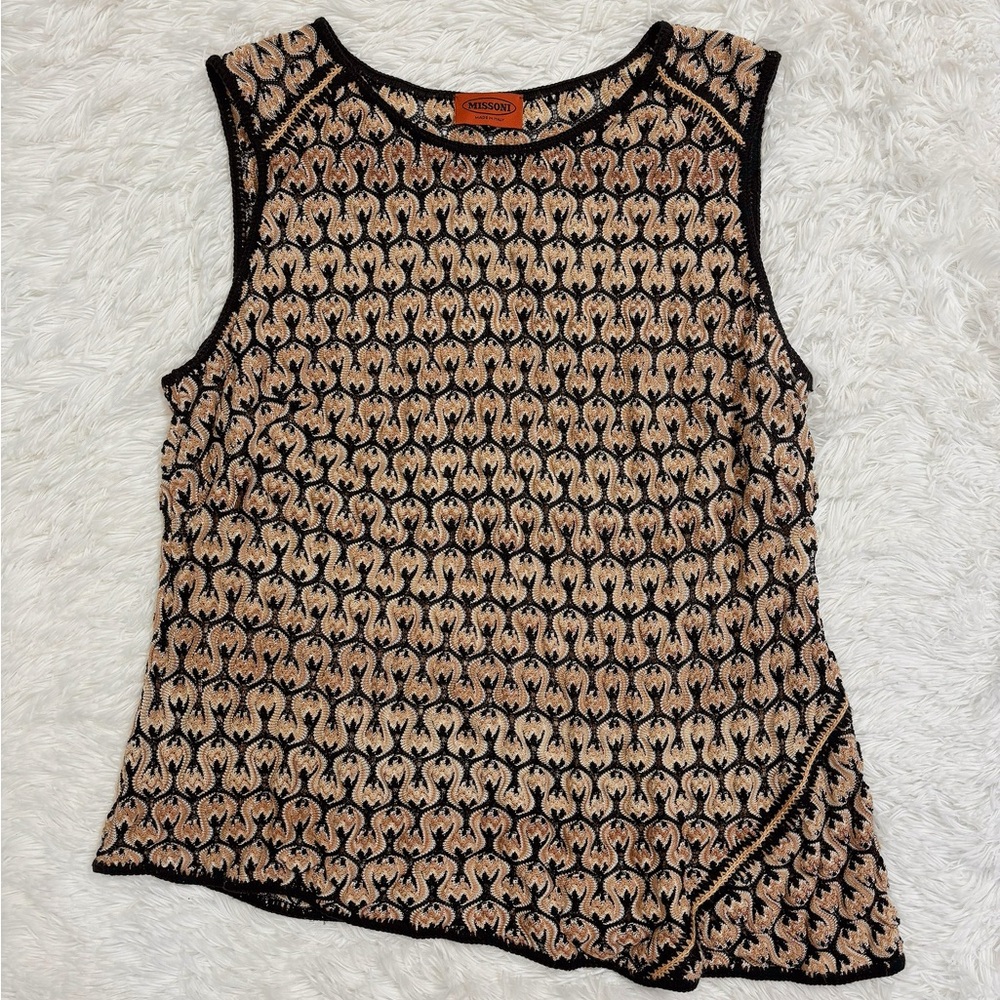 Missoni Knit Asymmetrical Tank Top